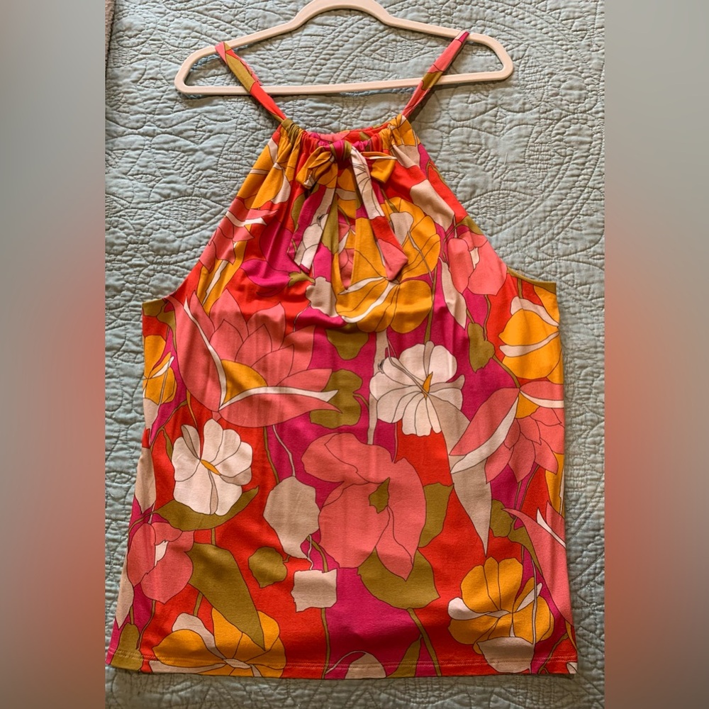 Trina Turk retro print XL tank top! Fun colors for summer